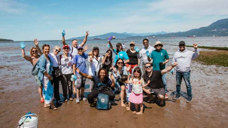 Volunteers celebrating their water testing